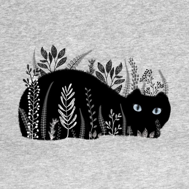 Black And White Garden Cat by LittleBunnySunshine